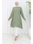 Asimetrik Prenses Tunik 4101-06 Haki 3