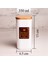 Boxy Beyaz - 12'li Ahşap Vakumlu Kapaklı Etiketli Baharatlık Takımı 350 ml - Erzak Saklama Kabı Seti 3