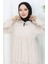 Inci Ayrobin Farbalı Kolları Lastikli Elbise 4909-13 Taş 4