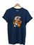 Vahşi Kaplan Tasarım ve Kuru Kafa Baskılı %100 Pamuk Regular Fit Bisiklet Yaka T-Shirt 1