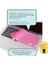 Macbook Klavye Koruyucu Air Pro (Uk-Eu Ingilizce) (Eski Usb'li Model 2008/2017) ile Uyumlu Açık Pembe 3
