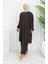 Büzgülü Tunik Pantolon Ikili Takım 2089-06 Acı Kahve 3