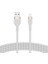 Boostcharge Pro Flex Örgülü USB Tip A - Yıldırım Kablosu (2m/6,6ft), Mfi Sertifikalı Şarj Kablosu - Beyaz 2