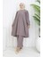 Büzgülü Tunik Pantolon Ikili Takım 2089-03 Vizon 2