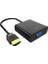 CHB020 HDMI To VGA Dişi Çevirici Adaptör Siyah 2