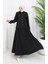 Gül Detaylı Gömlek Etek Ikili Takım 2088-03 Siyah 2