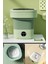 Katlanır Mini Çamaşır Makinesi Yeşil Taşınabilir Retro Silikon Çorap Iç Çamaşırı Yıkayıcı 10 Lt 1