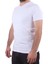 2302 Beyaz Günlük Pamuklu Basıc V Yaka Erkek Tişört 3