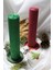 Yılbaşı Çift Renkli Petek Mum Hediyelik Set Boy 20 cm Çap 4 cm Yeşil-Kırmızı 2