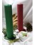 Yılbaşı Çift Renkli Petek Mum Hediyelik Set Boy 20 cm Çap 4 cm Yeşil-Kırmızı 3