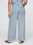 Kadın Mavi Mid Rise Ultrasoft Baggy Jean Pantolon 3
