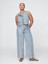 Kadın Mavi Mid Rise Ultrasoft Baggy Jean Pantolon 4