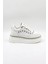 Ithal Single Taşlı Model Kadın Sneakers Spor Ayakkabı KB0051 Beyaz 1