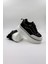 Ithal Single Taşlı Model Kadın Sneakers Spor Ayakkabı KB0051 Siyah 3