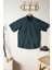 Erkek Comfort Fit Kısa Kol Çift Cep Kapaklı Yıkamalı Poplin Gömlek Fargo Ss B01.251.387 - Orman Yeşili 2