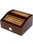 Sedir 2 Kat Camlı Kahverengi Humidor Puro Kutusu RA93X 2
