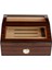 Sedir 2 Kat Camlı Kahverengi Humidor Puro Kutusu RA93X 3