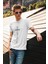Bozkurt Göktürk Alfabesi Türkiye Sembolleri Yazısı ve Ay Yıldız ve Hilal Baskılı Regular Fit T-Shirt 2