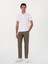 Erkek Haki Slim Fit %100 Keten Klasik Pantolon 50306223-VR027 1