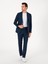 Erkek Lacivert Slim Fit %100 Keten Pantolon 50306223-VR033 1