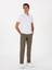 Erkek Haki Slim Fit %100 Keten Klasik Pantolon 50306223-VR027 3