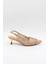 Kısa Topuk Zımba Detay Stiletto KB5031 Bej Rugan 1