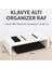Klavye Altı Organizer Raf – Beyaz Mdf Masaüstü Düzenleyici | 55X20 cm 1