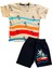 Erkek Çocuk Bej-Lacivert Şortlu Takım 1