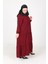 Inci Ayrobin Farbalı Kolları Lastikli Elbise 4909-01 Bordo 5