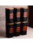 Boxy Siyah - 6'lı Ahşap Vakumlu Kapaklı Etiketli Baharatlık Takımı 350 ml - Erzak Saklama Kabı Seti 1
