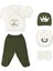 Asfstore Sema Baby Prens Lüks 5 Parça Hastane Çıkışı Zıbın Seti - Yeşil 1