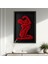 Kadın Silüetli Kırmızı Yosun Duvar Dekoru | 29X53 cm | El Yapımı Doğal Liken Yosunu ile Bakım Gerektirmeyen Modern Tablo 1