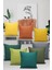 Haki Sade Kırlent Kılıfı Premium Tay Tüyü Döşemelik Kumaş Tek Renk Düz 43X43CM KRL024 3