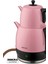 Pembe Çay Makinesi ve Su Isıtıcısı 2 Litre Kapasite Paslanmaz Çelik ve Plastik Malzemeden 1
