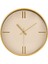 Altın Renkli 29 cm Krem Kadran Çizgi Rakamlı Duvar Saati 1