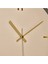 Altın Renkli 29 cm Krem Kadran Çizgi Rakamlı Duvar Saati 3