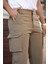 Erkek Kargo Cepli Dikiş Detaylı Kahve Taktik Paraşüt Pantolon 1