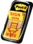 Mesaj "sign Here" Bayrakları Değer Paketi, 50/dispenser, 12 Dispenser/paket, 1" Geniş, Sarı (680-SH12) 1