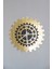 Altın Sarısı Siyah Modern Mini Dekoratif Duvar Saati 35X35CM Pleksi ve Mdf 2