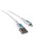 Coral iPhone Uyumlu USB A-Lightning Şarj Kablosu, Beyaz Kablo, Mavi/beyaz Uçlar (150 Cm) 1