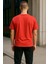 Regular Kalıp Kadın - Erkek Unisex Basic Tişört Kırmızı 3