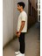 Regular Kalıp Kadın - Erkek Unisex Basic Tişört Ekru 3