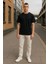Regular Kalıp Kadın - Erkek Unisex Basic Tişört Siyah 1