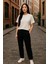 Regular Kalıp Kadın - Erkek Unisex Basic Tişört Ekru 2