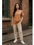 Regular Kalıp Kadın - Erkek Unisex Basic Tişört Ten Rengi 1