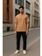 Regular Kalıp Kadın - Erkek Unisex Basic Tişört Ten Rengi 4