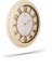 Şık Eskitme Kabartma Kadranlı 50 cm Duvar Saati Beyaz 4