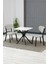 Elma Modeli Kare Mutfak Masa Sandalye Takımı, 2 Sandalye 1 Sabit Beyaz Masa 70X70 Cm, Keten Kumaş 1