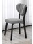Elma Modeli Kare Mutfak Masa Sandalye Takımı 2 Sandalye 1 Siyah Mermer Desen Masa 70X70 Keten Kumaş 3