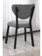 Elma Modeli Kare Mutfak Masa Sandalye Takımı 2 Sandalye 1 Siyah Mermer Desen Masa 70X70 Keten Kumaş 4